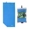 Spokey SIROCCO L Rychleschnoucí ručník 50×120 cm, modrý s odnímatelnou sponou