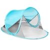 Spokey STRATUS Samorozkládací outdoorový paravan, UV 40, 195x100x85 cm – světle modrý