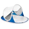 Spokey STRATUS Samorozkládací outdoorový paravan, UV 40, 195x100x85 cm – bílo-modrý